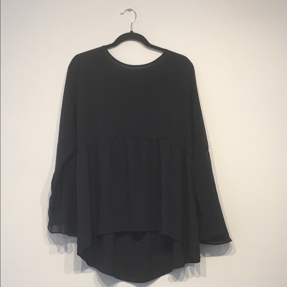 Bell Sleeve Peplum Top